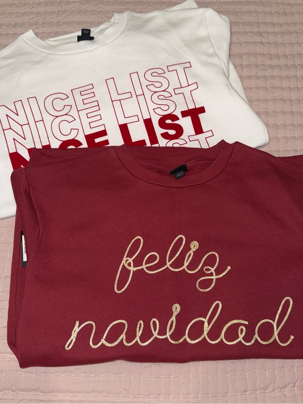 art class Kids Holiday Sweatshirt Set - White & Burgundy with Gold Script